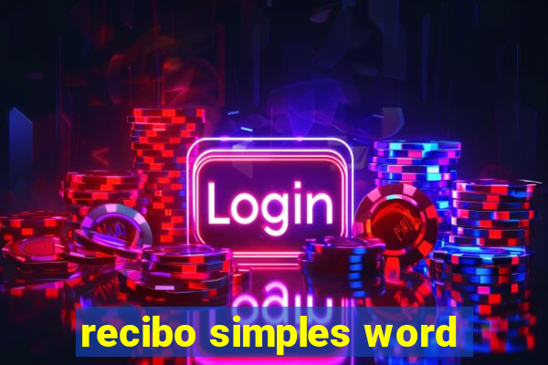 recibo simples word